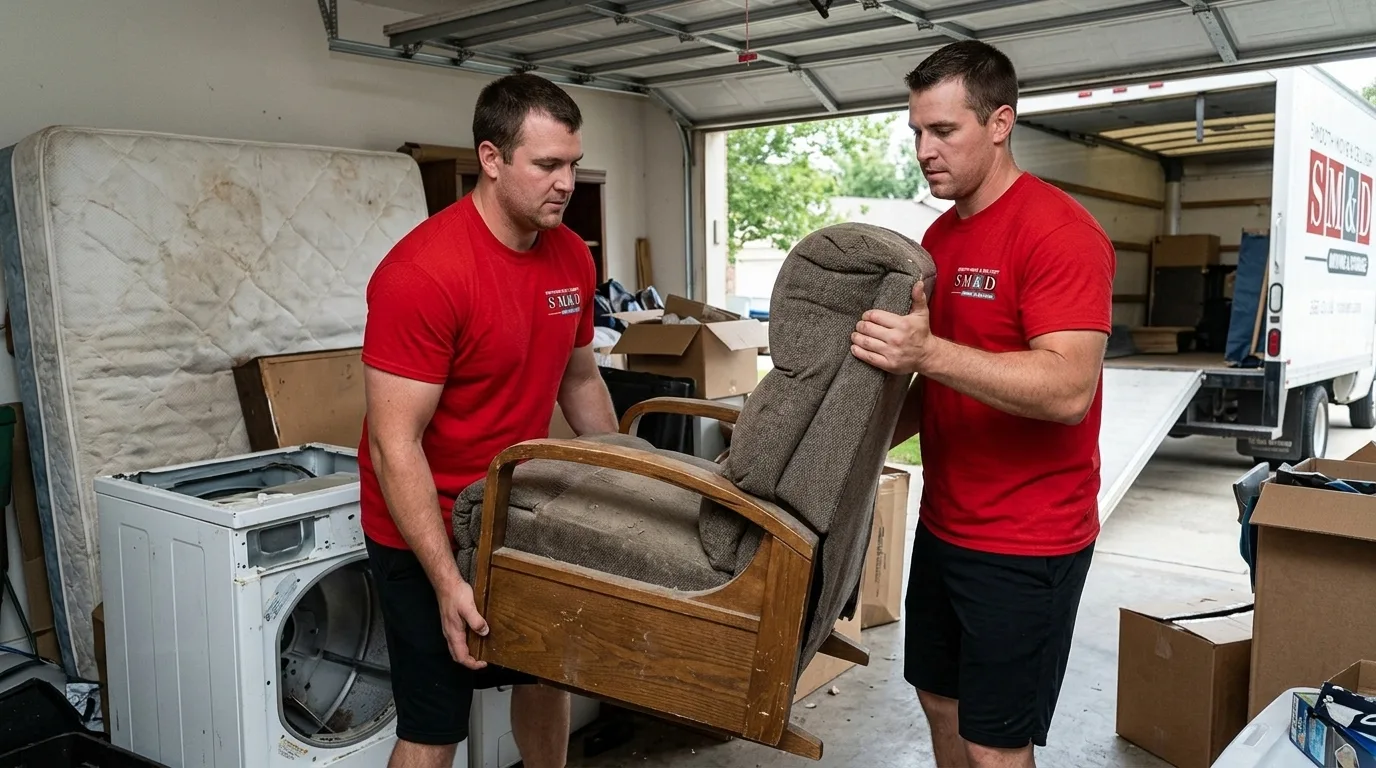 Smooth Move & Delivery junk removal crew clearing bulky unwanted items.
