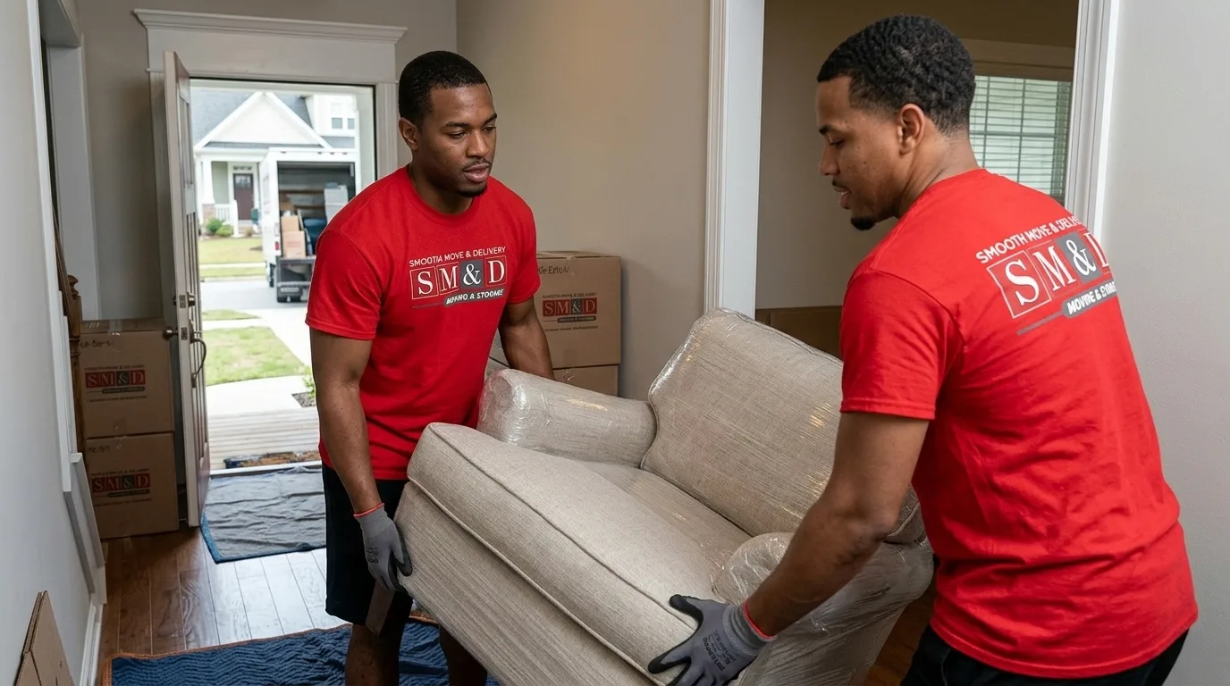 Smooth Move & Delivery residential movers preparing a household relocation.